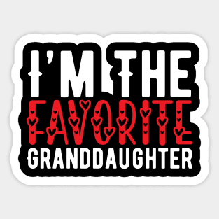 Funny Favorite Granddaughter Birthday Gift Sticker